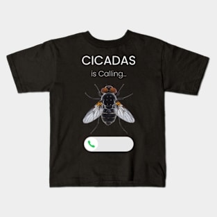 "Cicadas is Calling - Fantastic Realism Fly Kids T-Shirt